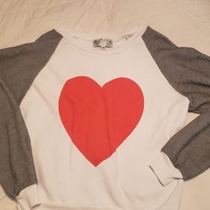 Adorable sweatshirt with heart design